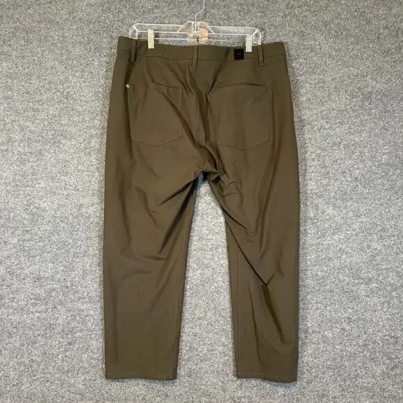 Vuori Pants Mens 36x27 Green Chinos Performance Stretch Aim The Rise The Shine - Picture 9 of 13
